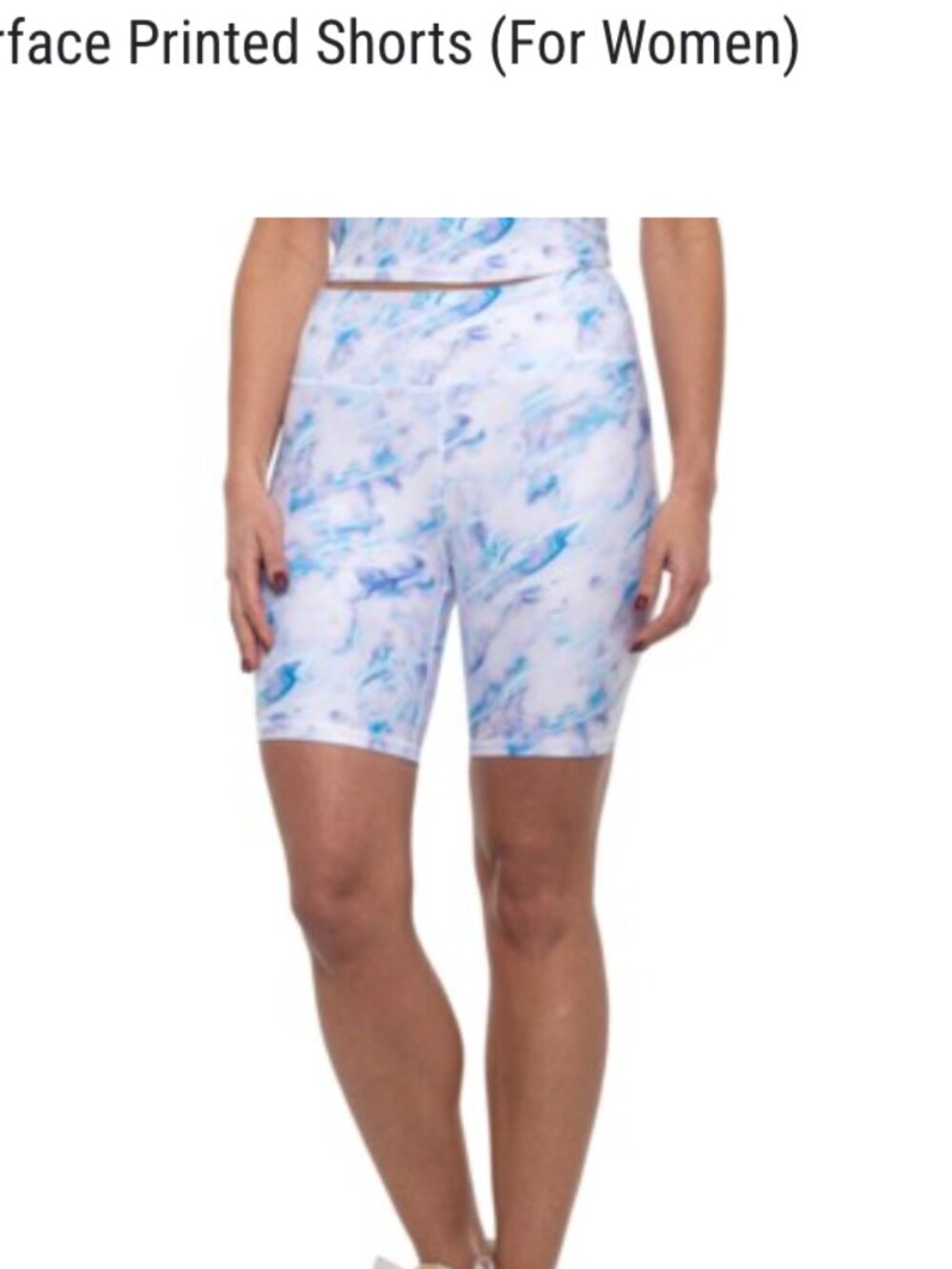 Kyodan High Waist Brushed Surface Printed Shorts